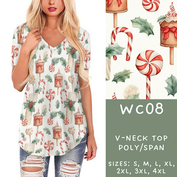 Batch #229 - Winter Watercolor - Closes 10/31 - ETA early/mid Dec - WC08 V-Neck Tee