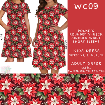 Batch #229 - Winter Watercolor - Closes 10/31 - ETA early/mid Dec - WC09 Adult & Kids Dresses