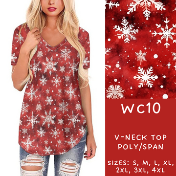 Batch #229 - Winter Watercolor - Closes 10/31 - ETA early/mid Dec - WC10 V-Neck Tee