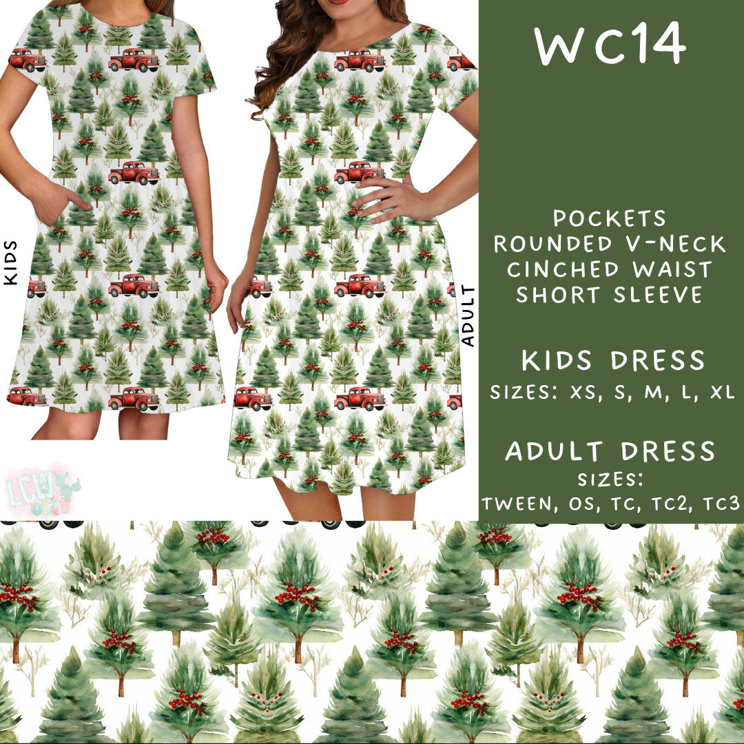 Batch #229 - Winter Watercolor - Closes 10/31 - ETA early/mid Dec - WC14 Adult & Kids Dresses