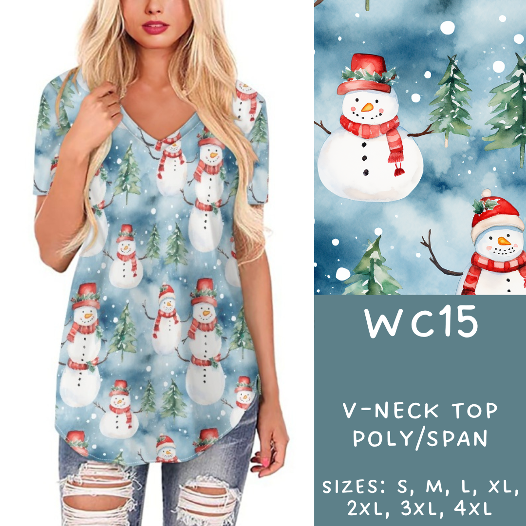 Batch #229 - Winter Watercolor - Closes 10/31 - ETA early/mid Dec - WC15 V-Neck Tee