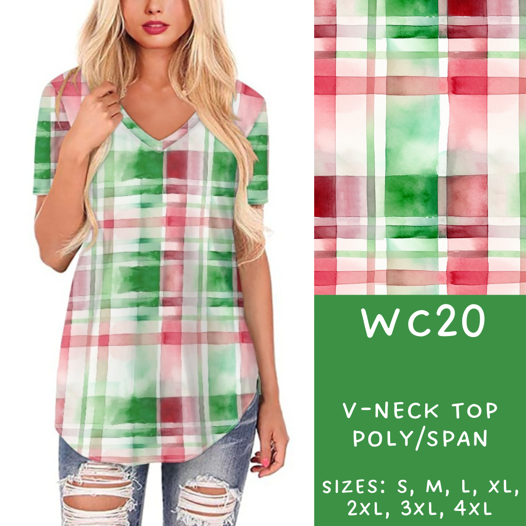 Batch #229 - Winter Watercolor - Closes 10/31 - ETA early/mid Dec - WC20 V-Neck Tee