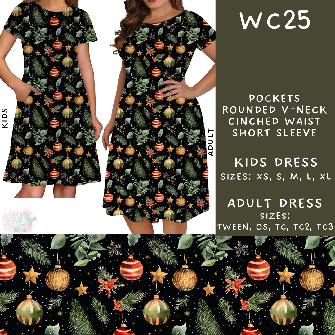 Batch #229 - Winter Watercolor - Closes 10/31 - ETA early/mid Dec - WC25 Adult & Kids Dresses