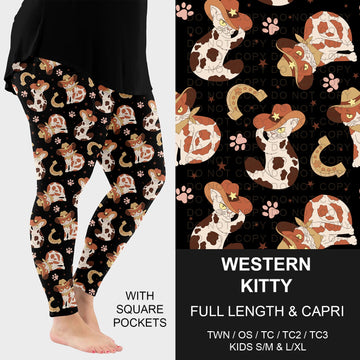 B296 - Preorder Western Kitty Leggings w/ Pockets (Closes 6/21. ETA: late Aug.)