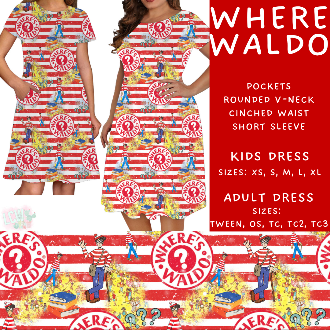 Batch #456 - Storybook Collection 4 - Closes 11/28 - ETA late Jan - Where Waldo Womens & Girls Dress