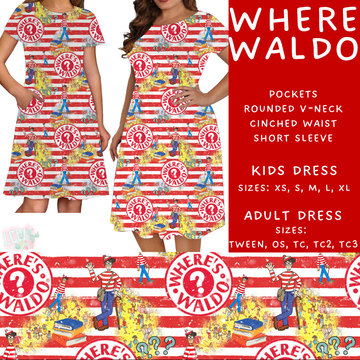 Batch #456 - Storybook Collection 4 - Closes 11/28 - ETA late Jan - Where Waldo Womens & Girls Dress