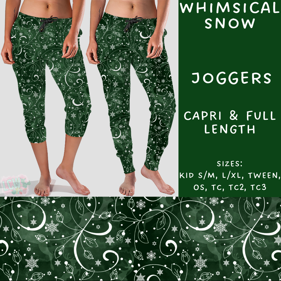 Batch #231 - Tis The Season - Closes 10/31 - ETA early/mid Dec - Whimsical Snow Full and Capri Length Joggers