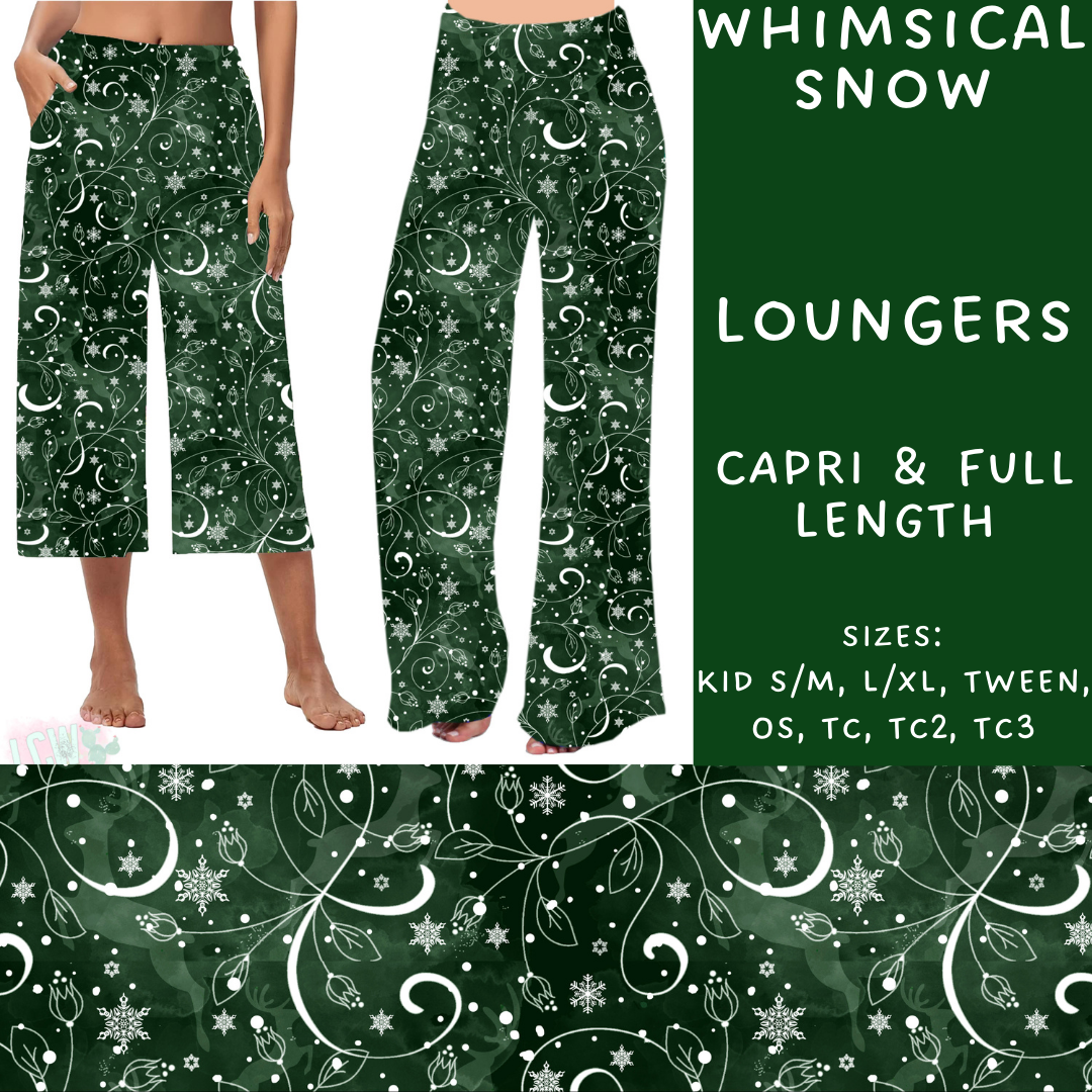 Batch #231 - Tis The Season - Closes 10/31 - ETA early/mid Dec - Whimsical Snow Capri and Full Length Loungers