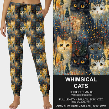 B206- Preorder Whimsical Cats Joggers (Closes 1/19. ETA: mid April)