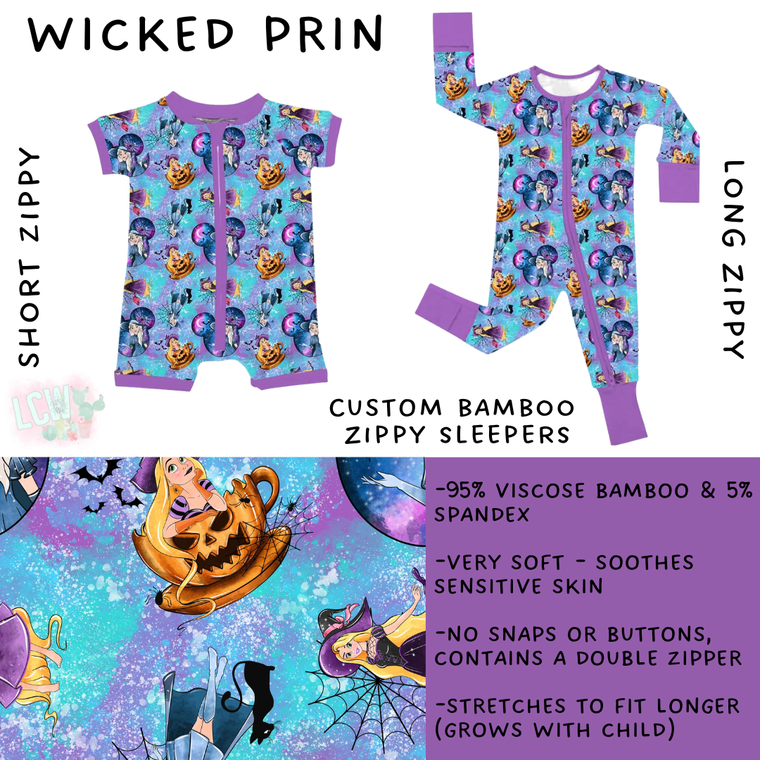Ready to Ship- Wicked Prin Costumes Long Zippy Sleeper - 18-24 months