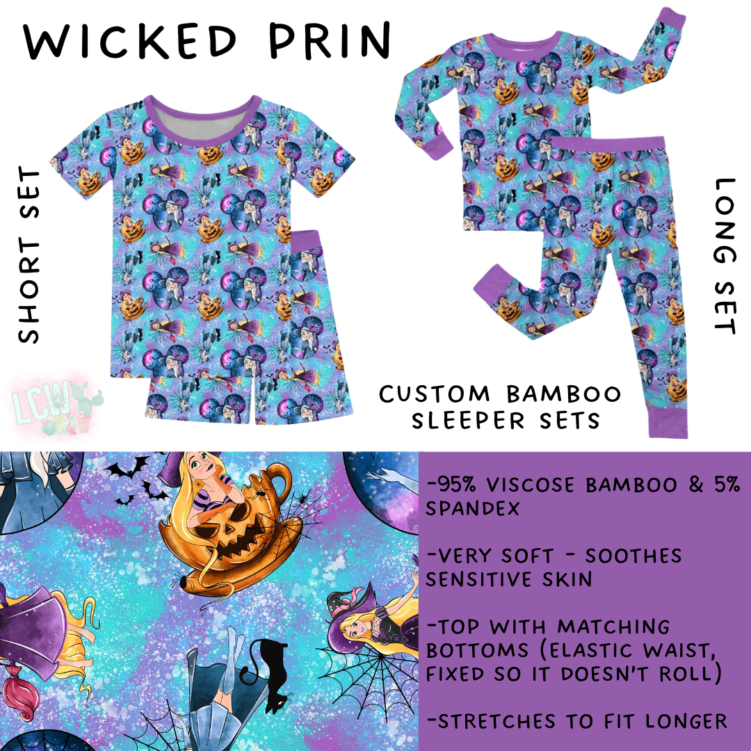 Ready to Ship - Wicked Prin Bamboo Long Sleeper Set - 4T & 6T