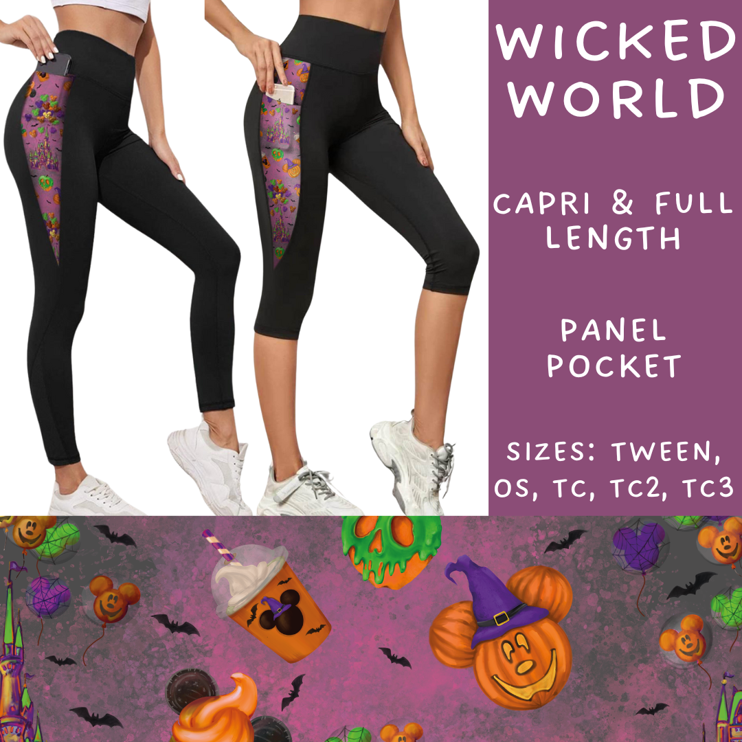 Ready To Ship - Wicked World Pocket Capri Length Leggings - TC2