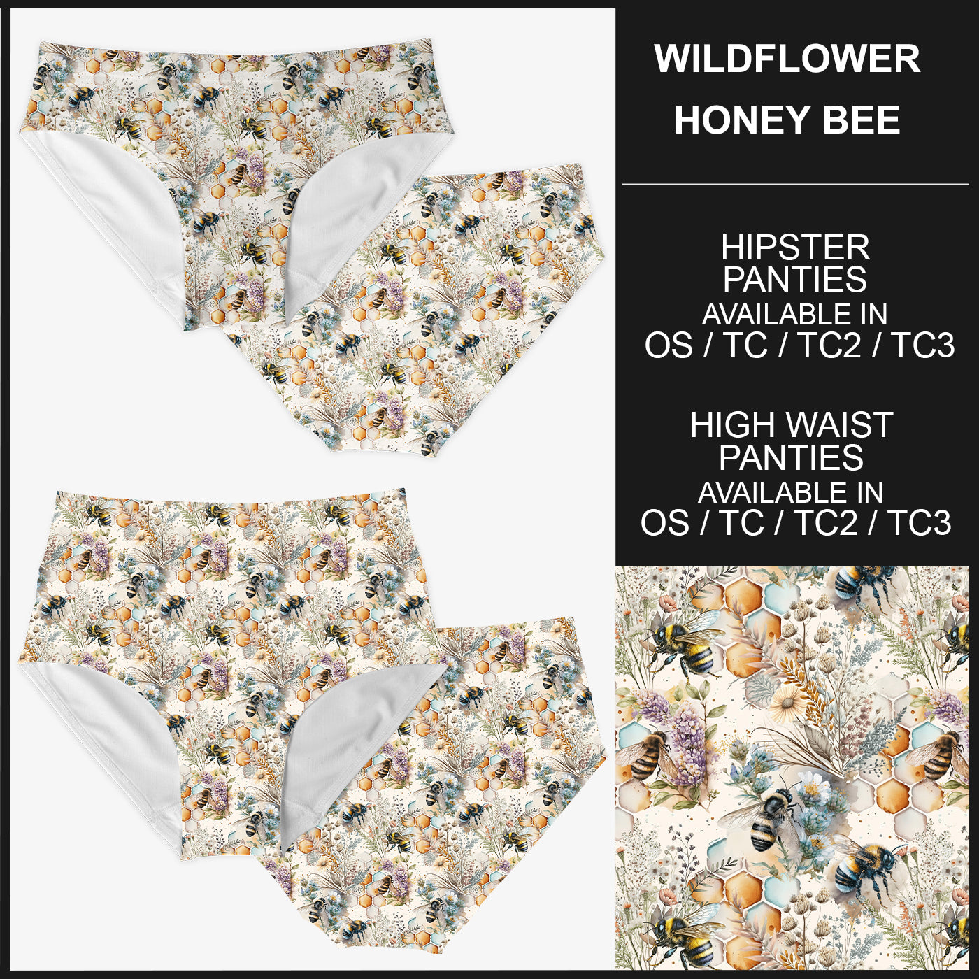 RTS - Wildflower Honey Bee Panties