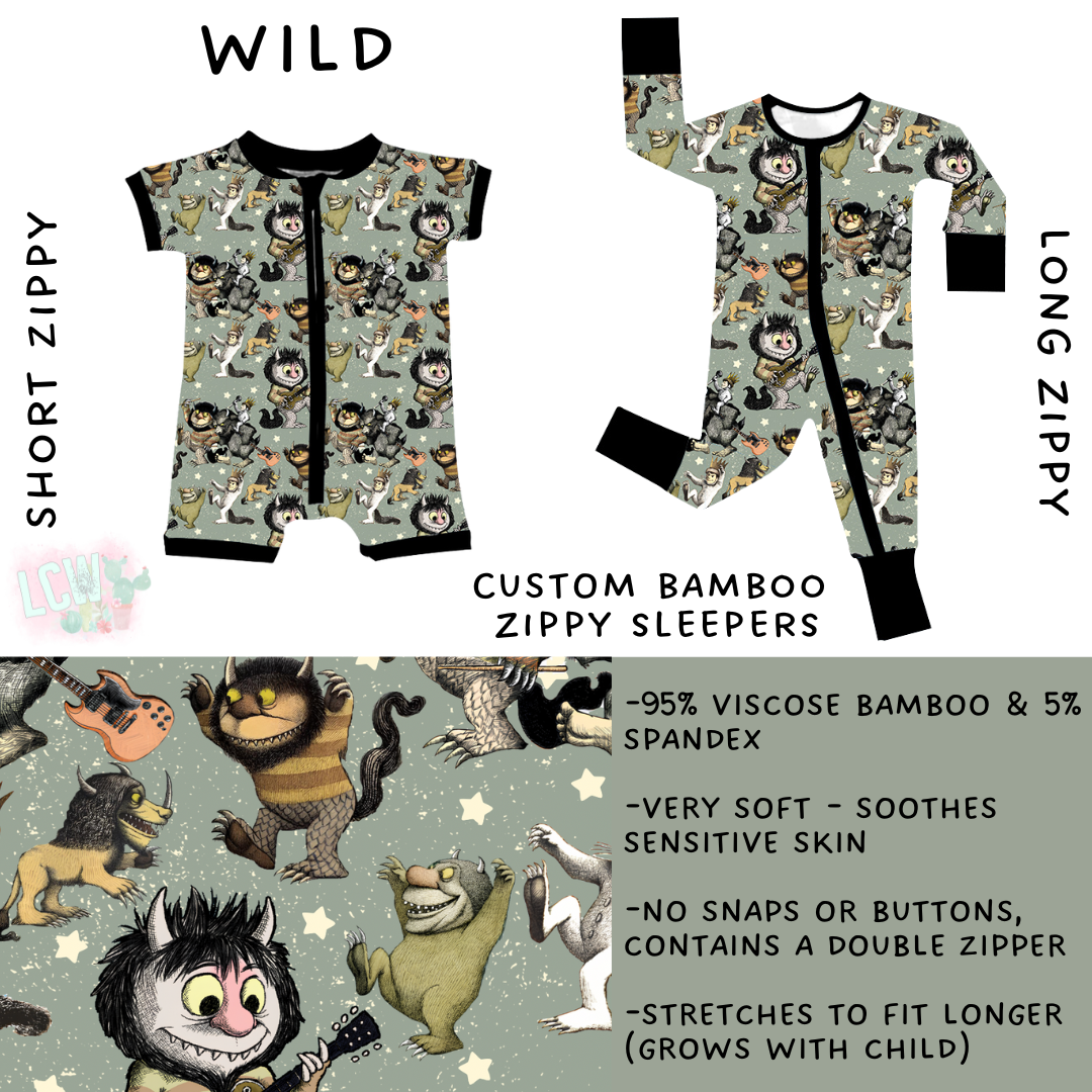 Batch #352 - Little Dreamers 5 - Closes 6/6 - ETA mid July - Wild Short and Long Zippy Sleeper