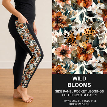 B300 - Preorder Wild Blooms Side Panel Pocket Leggings (Closes 7/15. ETA: mid Sept.)