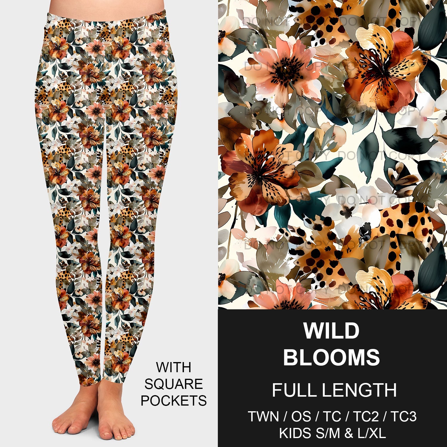 B200 - Preorder Wild Blooms Leggings w/ Pockets (Closes 12/15. ETA late Feb.)