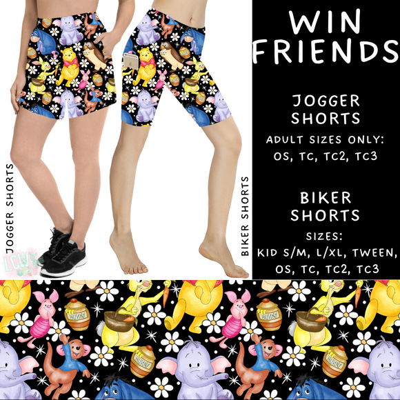 Ready to Ship - Win Friends Biker Shorts - OS