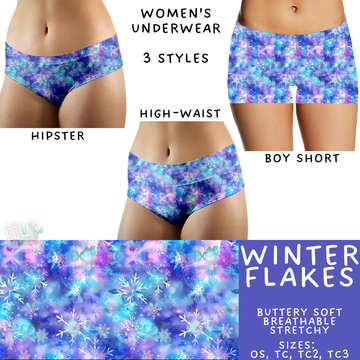 Ready to Ship - Winter Flakes Women's Underwear - Hipster TC2