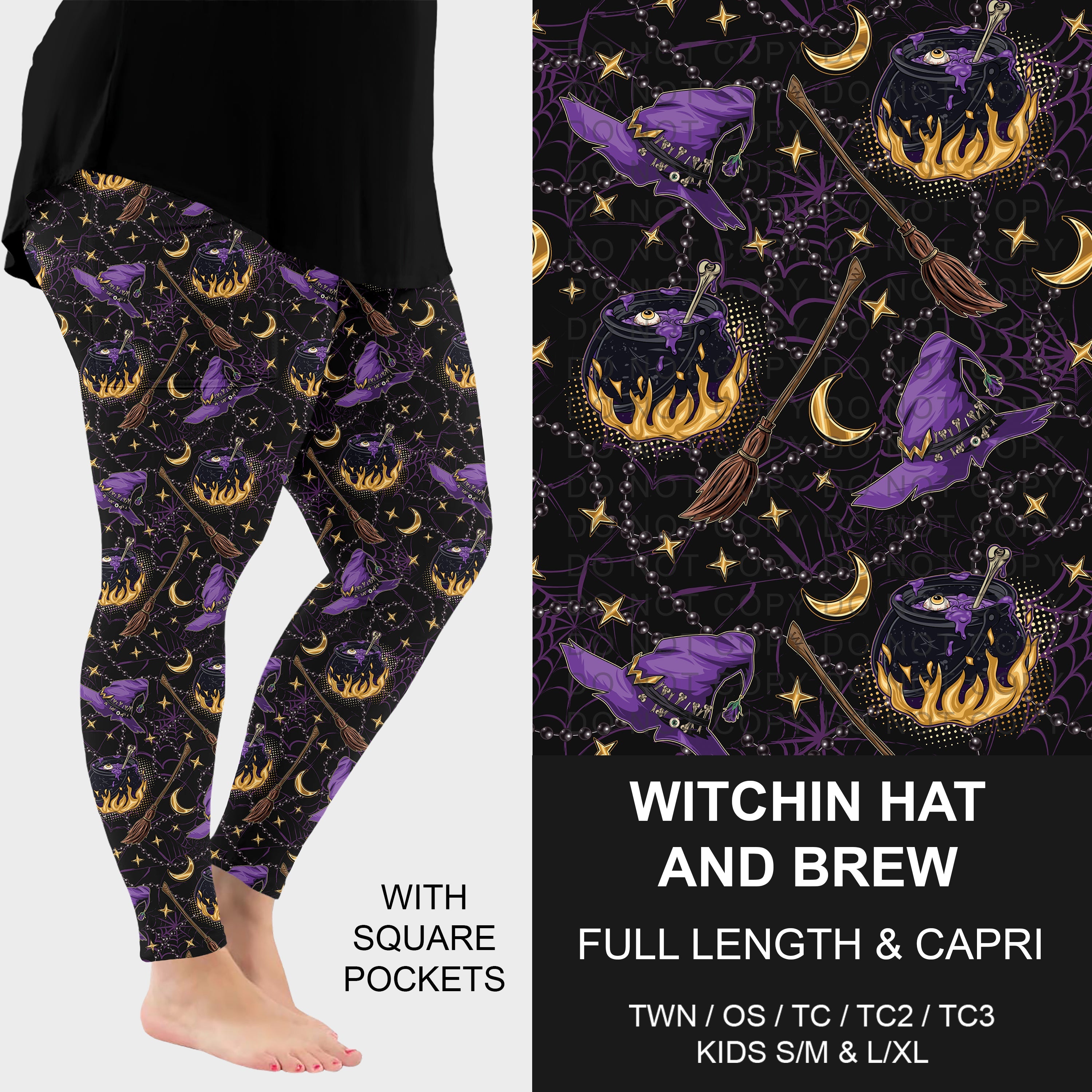 B305 - Preorder Witchin Hat and Brew Leggings w/ Pockets (Closes 8/02. ETA: early Oct.)