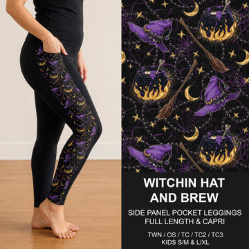 B305 - Preorder Witchin Hat and Brew Side Panel Pocket Leggings (Closes 8/02. ETA: early Oct.)