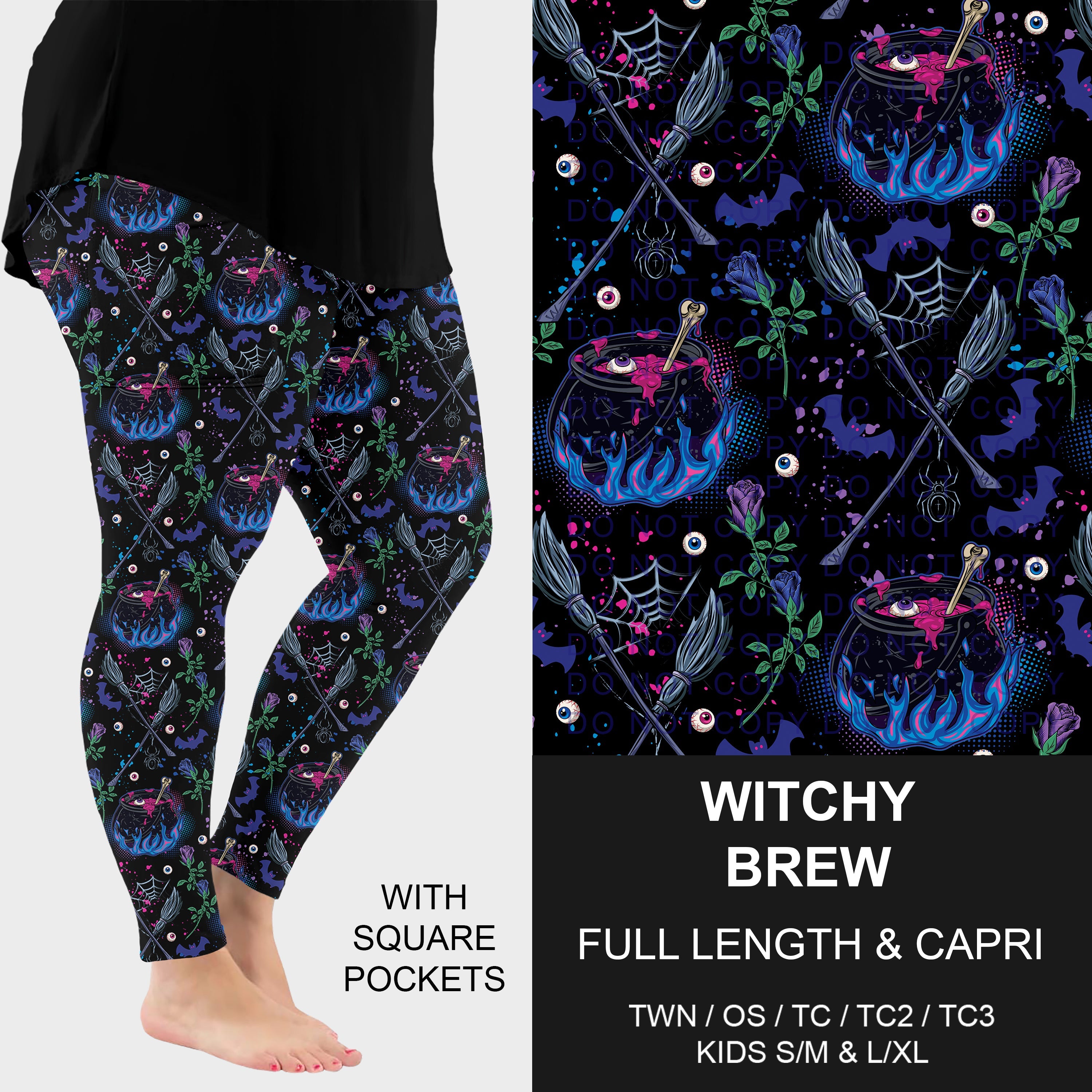 B305 - Preorder Witchy Brew Leggings w/ Pockets (Closes 8/02. ETA: early Oct.)