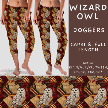 Batch #247 - Cool Characters 6 - Closes 12/2 - ETA late Jan - Wizard Owl Full and Capri Length Joggers