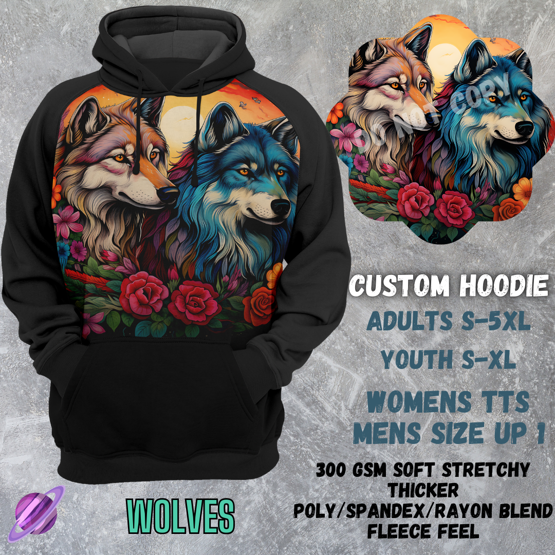 WOLVES -CUSTOM HOODIES RE-RUN PREORDER CLOSING 5/11
