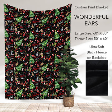 B186 - Pre-Order Wonderful Ears Fleece Blanket (Closes 10/04. ETA: early Dec)