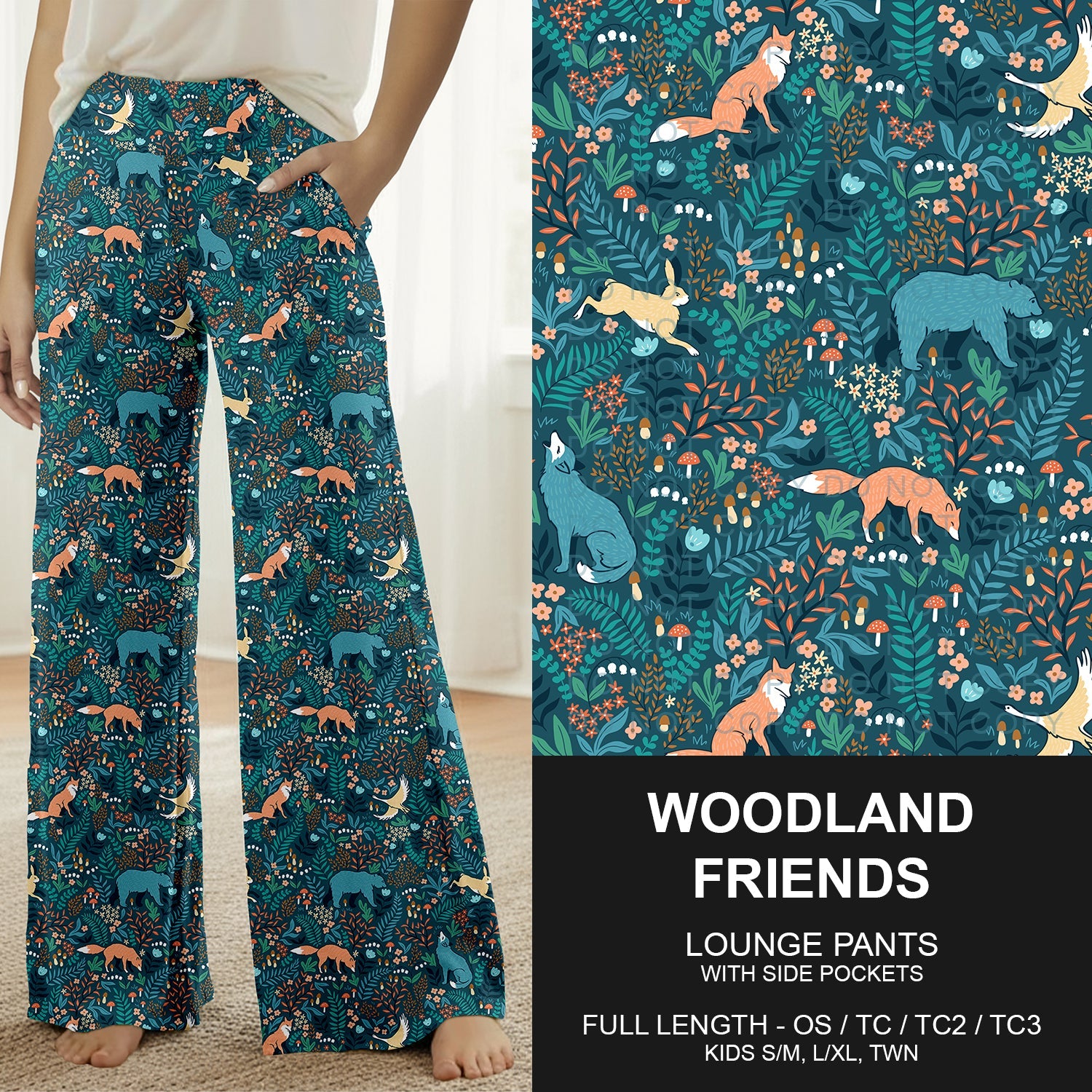 B265 - Preorder Woodland Friends Lounge Pants (Closes 12/14. ETA mid Feb.)