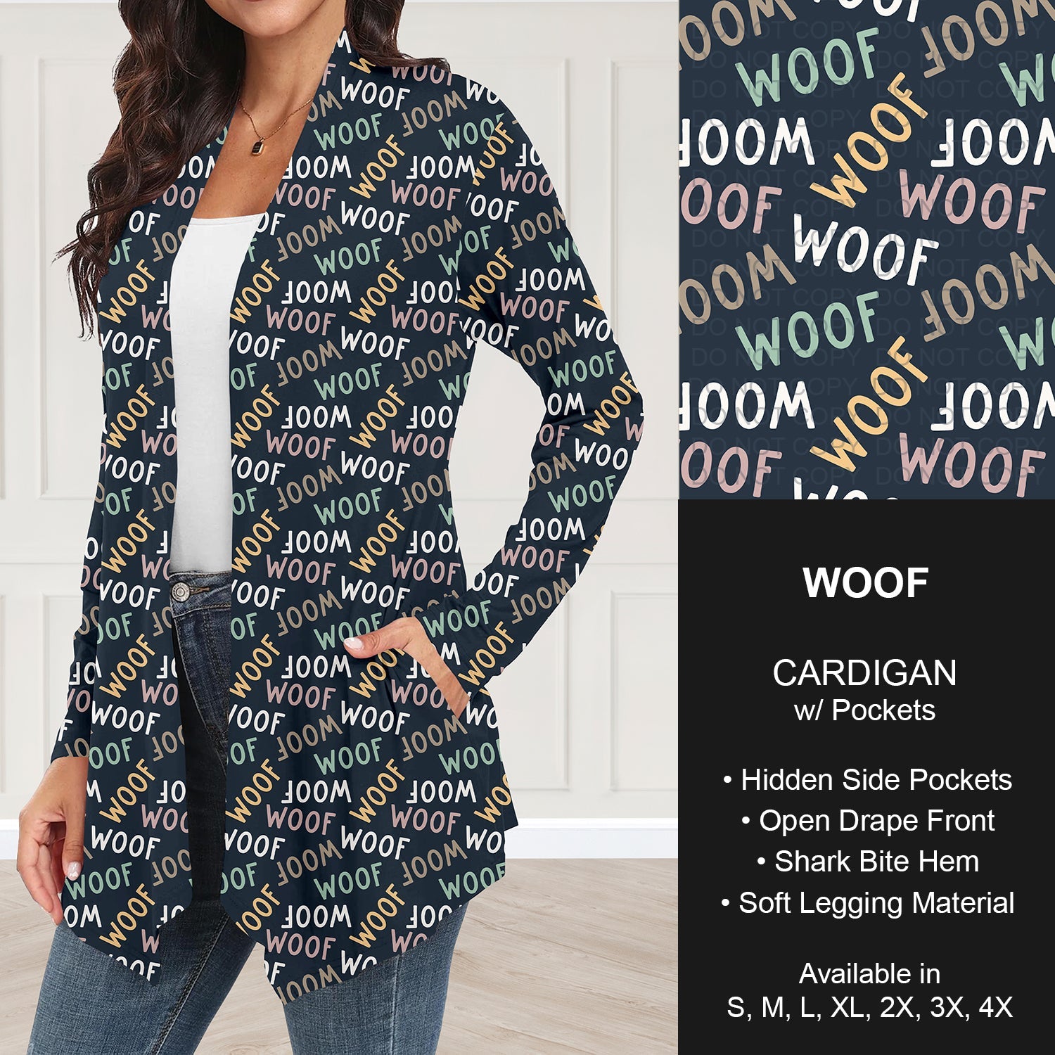 B271 - Preorder Woof Cardigan w/ Pockets (Closes 1/25. ETA: early April)