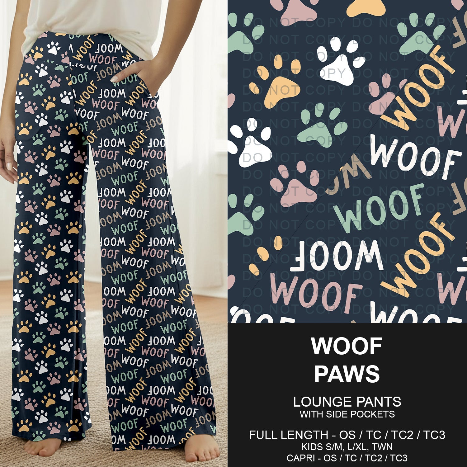 B271 - Preorder Woof Paws Lounge Pants (Closes 1/25. ETA: early April)