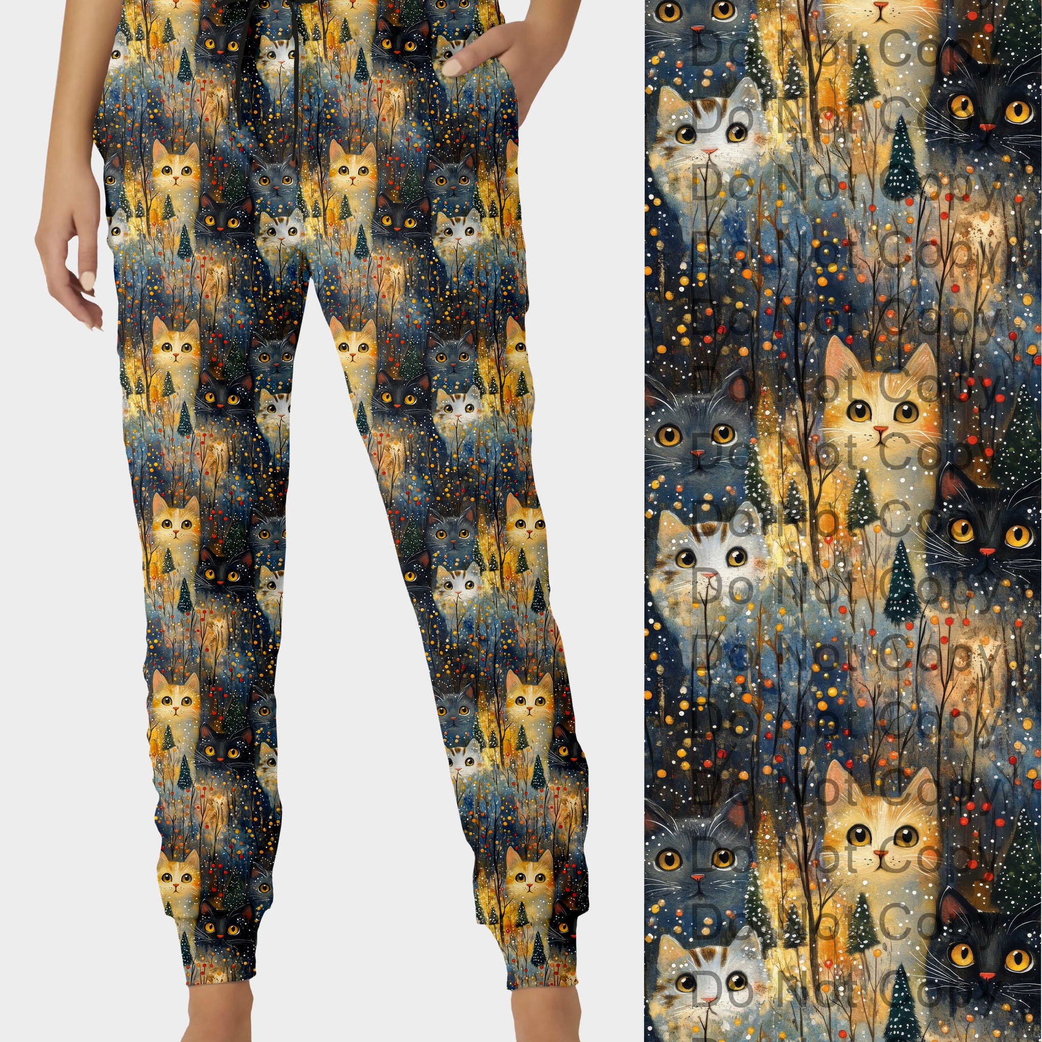 RTS - Whimsical Cats Joggers