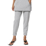 Active Lounge Fleece Drawstring Elastic High Waist Jogger Sweatpants w/ Pockets