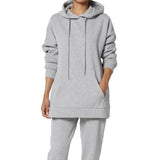 Comfy Lounge Drawstring Hoodie Sweatshirt w/ Kangaroo & Tech Pocket