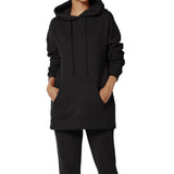 Comfy Lounge Drawstring Hoodie Sweatshirt w/ Kangaroo & Tech Pocket