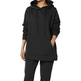 Comfy Lounge Drawstring Hoodie Sweatshirt w/ Kangaroo & Tech Pocket