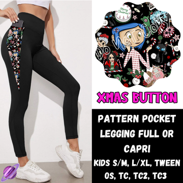 XMAS BUTTON -PPO12 - LEGGING/CAPRI PREORDER CLOSING 10/8