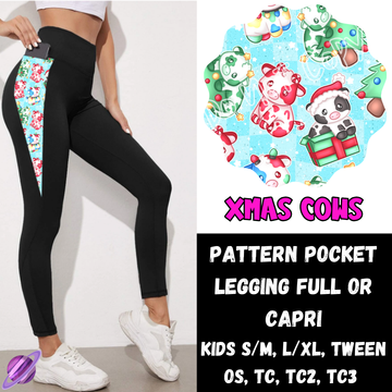 XMAS COWS -PPO12 - LEGGING/CAPRI PREORDER CLOSING 10/8