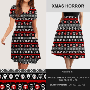 B183 - Preorder Xmas Horror Dress/Skirt with Pockets (Closes 10/02. ETA: early Dec)