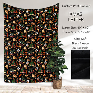 B186 - Pre-Order Xmas Letter Fleece Blanket (Closes 10/04. ETA: early Dec)