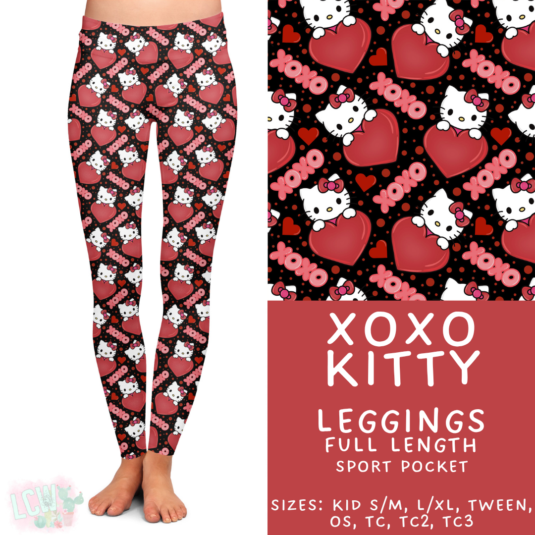Batch #457 - Magical Character Love Collection - Closes 12/1 - ETA mid Jan - XOXO Kitty Full Length Leggings