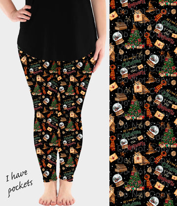 RTS - Xmas Letter Leggings w/ Pockets