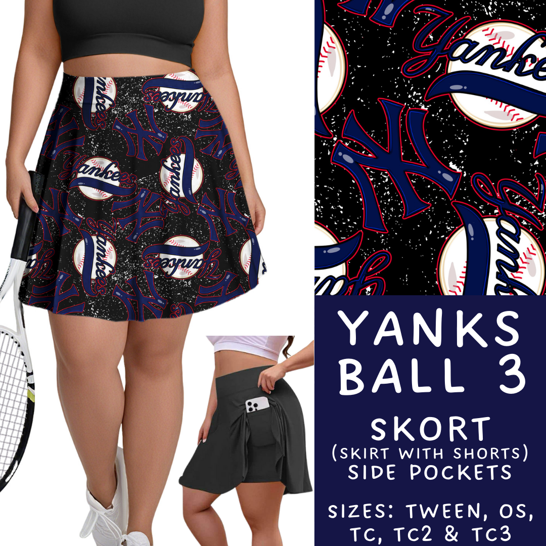 Batch #343 - Home Run Collection - Closes 5/22 - ETA mid July - Yanks Ball 3 Skort