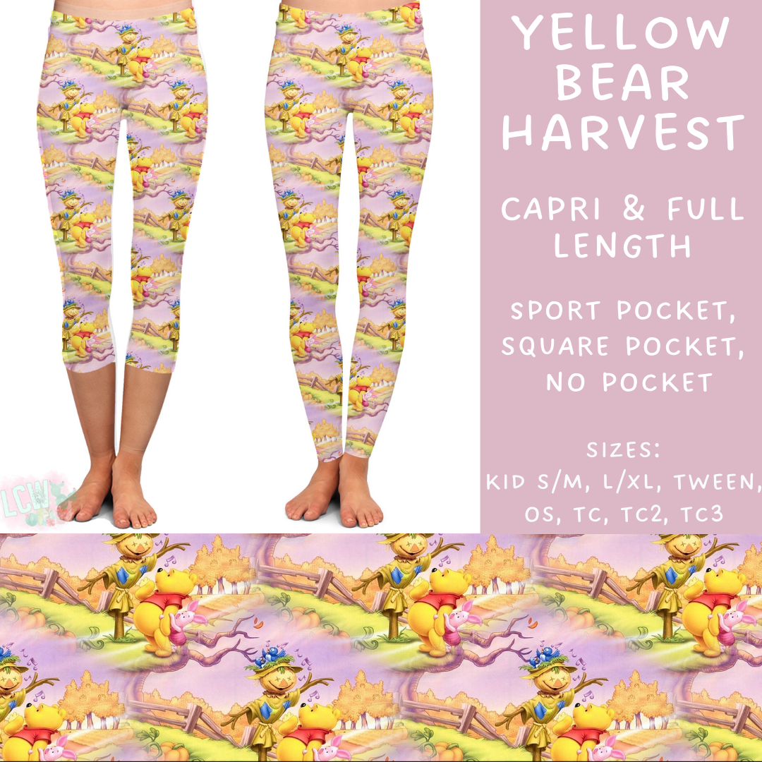 Batch #210 - Magical Fall - Closes 10/4 - ETA mid Nov - Yellow Bear Harvest Full and Capri Length Leggings