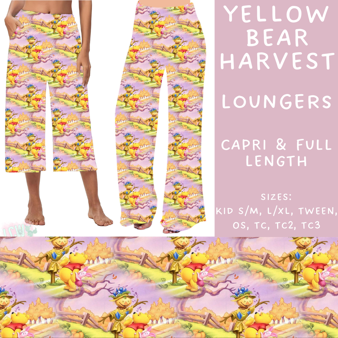 Batch #210 - Magical Fall - Closes 10/4 - ETA mid Nov - Yellow Bear Harvest Capri and Full Length Loungers