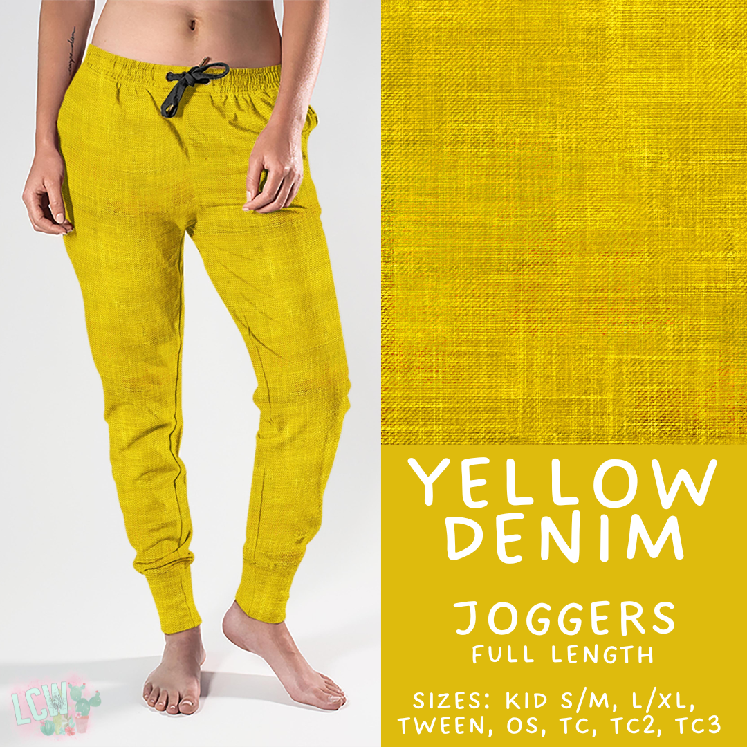 Batch #481 - Colorful Denim - Closes 1/26 - ETA late March - Yellow Denim Joggers