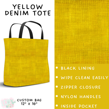 Batch #481 - Colorful Denim - Closes 1/26 - ETA late March - Yellow Denim Tote