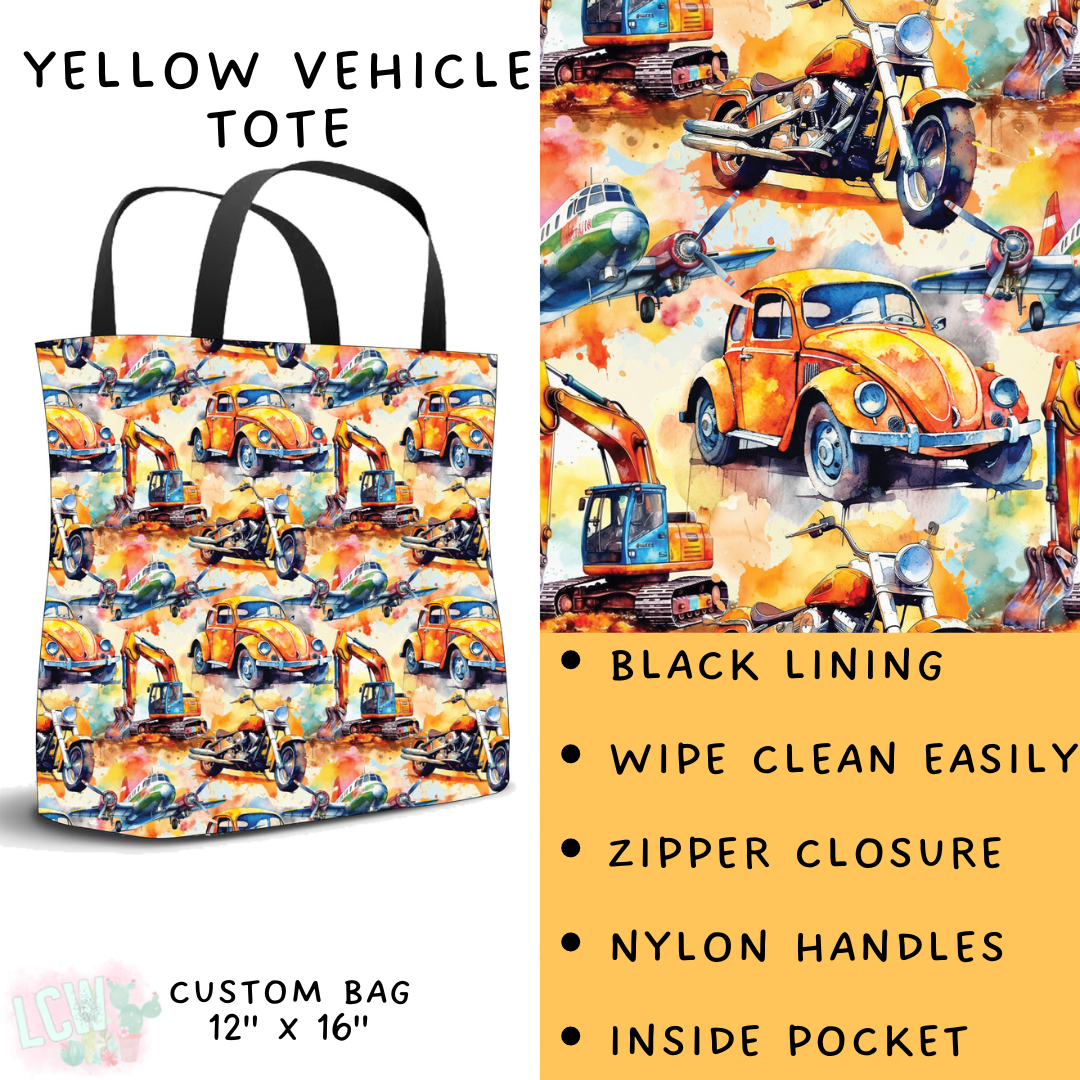 Batch #209 - Fun Run 5 - Closes 10/2 - ETA mid Nov - Yellow Vehicle Tote