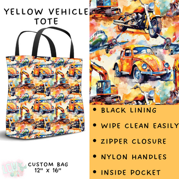 Batch #209 - Fun Run 5 - Closes 10/2 - ETA mid Nov - Yellow Vehicle Tote