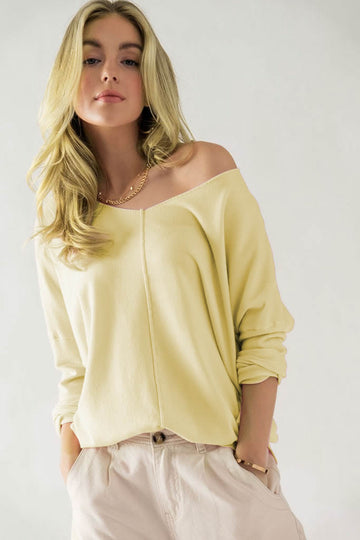 V-neck Hi-low Lusciously Soft Sweater